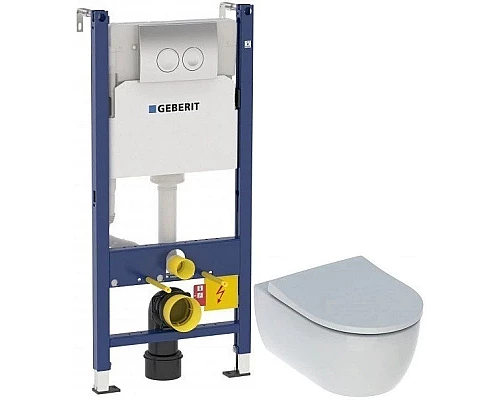 Купить Комплект подвесной унитаз Geberit iCon 500.784.01.1 + система инсталляции Geberit 458.124.21.1 в магазине сантехники Santeh-Crystal.ru
