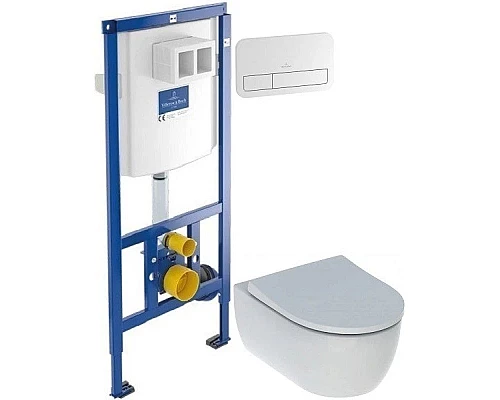 Купить Комплект подвесной унитаз Geberit iCon 500.784.01.1 + система инсталляции Villeroy & Boch 92246100 + 92249068 в магазине сантехники Santeh-Crystal.ru
