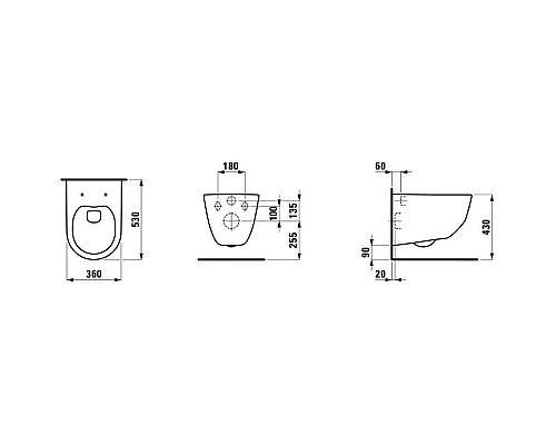 Заказать Комплект подвесной унитаз Laufen Pro 8.2096.6.000.000.1 + 8.9896.6.000.000.1 + система инсталляции Geberit 111.300.00.5 + 115.770.21.5 + 111.815.00.1 в магазине сантехники Santeh-Crystal.ru