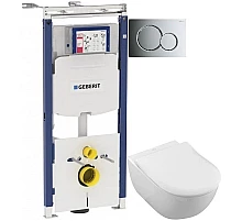 Комплект подвесной унитаз Villeroy & Boch Subway 2.0 5614R2R1 + система инсталляции Geberit 111.362.00.5 + 115.770.21.5
