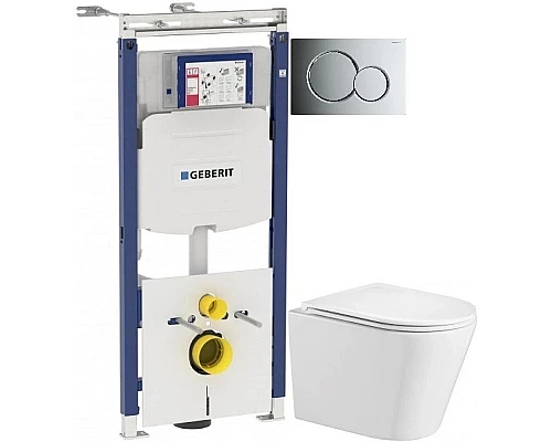 Заказать Комплект подвесной унитаз WeltWasser Salzbach 004GL-WT 10000003666 + система инсталляции Geberit 111.362.00.5 + 115.770.21.5 в магазине сантехники Santeh-Crystal.ru