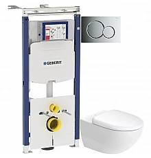 Комплект подвесной унитаз Duravit Architec 45720900A1 + система инсталляции Geberit 111.362.00.5 + 115.770.21.5