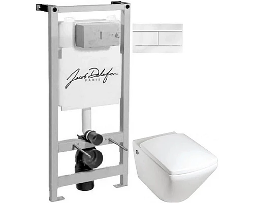 Заказать Комплект подвесной унитаз Jacob Delafon Escale E1306-00 + система инсталляции Jacob Delafon E5504-NF + E4316-00 в магазине сантехники Santeh-Crystal.ru