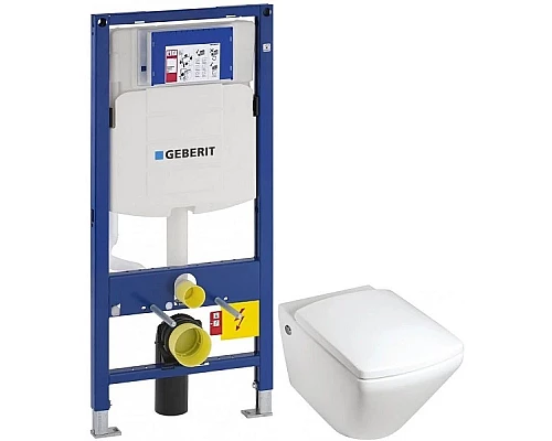 Приобрести Комплект подвесной унитаз Jacob Delafon Escale E1306-00 + система инсталляции Geberit 111.300.00.5 в магазине сантехники Santeh-Crystal.ru