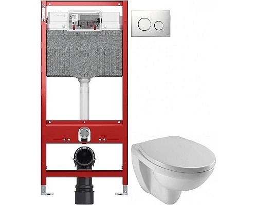 Приобрести Комплект подвесной унитаз Jacob Delafon Patio EDV102-00 + E70021-00 + система инсталляции Tece 9300302 + 9240921 в магазине сантехники Santeh-Crystal.ru