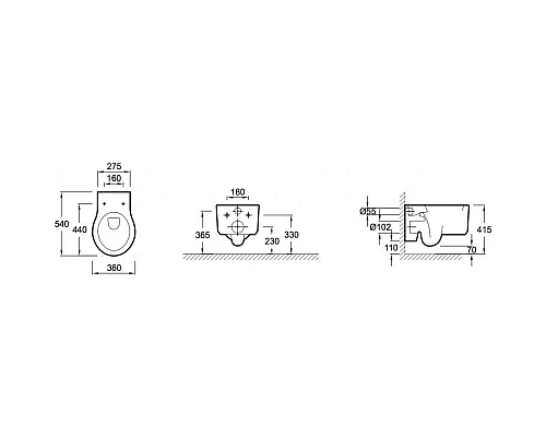 Заказать Комплект подвесной унитаз Jacob Delafon Viragio E4773-00 + система инсталляции Villeroy & Boch 92246100 + 92249061 в магазине сантехники Santeh-Crystal.ru