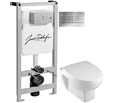 Комплект подвесной унитаз Jacob Delafon Odeon Up E4764-00+8409K + система инсталляции E5504-NF + E4316-CP