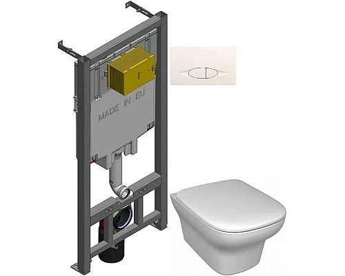 Заказать Комплект подвесной унитаз Jacob Delafon Vox EDM102-00 + E20142-00 + система инсталляции Jacob Delafon E29025-NF + E29026-01R в магазине сантехники Santeh-Crystal.ru