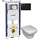 Заказать Комплект подвесной унитаз Jacob Delafon Vox EDM102-00 + E20142-00 + система инсталляции Geberit 111.362.00.5 + 115.770.DW.5 в магазине сантехники Santeh-Crystal.ru