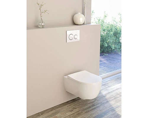 Купить Комплект подвесной унитаз Geberit iCon 500.784.01.1 + система инсталляции Villeroy & Boch 92246100 + 92249068 в магазине сантехники Santeh-Crystal.ru