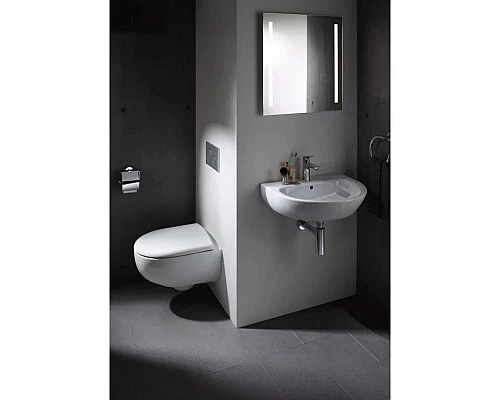 Заказать Комплект подвесной унитаз Geberit Renova Compact 500.803.00.1 + система инсталляции Villeroy & Boch 92246100 в магазине сантехники Santeh-Crystal.ru