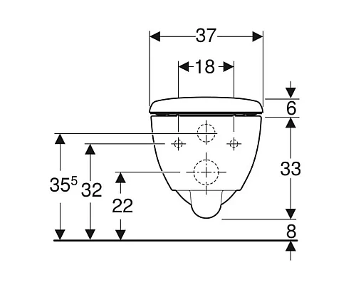Заказать Комплект подвесной унитаз Geberit Renova Compact 500.803.00.1 + система инсталляции Geberit 458.125.21.1 в магазине сантехники Santeh-Crystal.ru