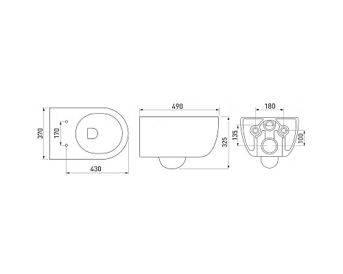 Приобрести Комплект подвесной унитаз Berges Ego + система инсталляции Berges Novum R5 045225 в магазине сантехники Santeh-Crystal.ru