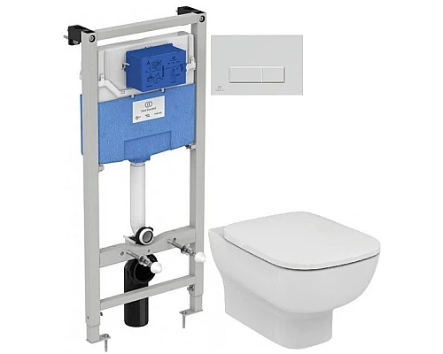 Купить Комплект подвесной унитаз T386001 + T318101 + система инсталляции  R020467 + R0121AA Ideal Standard Prosys Esedra T387301R0121AA в магазине сантехники Santeh-Crystal.ru