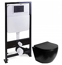 Комплект подвесной унитаз + система инсталляции SantiLine SL-5018MB + SL-03