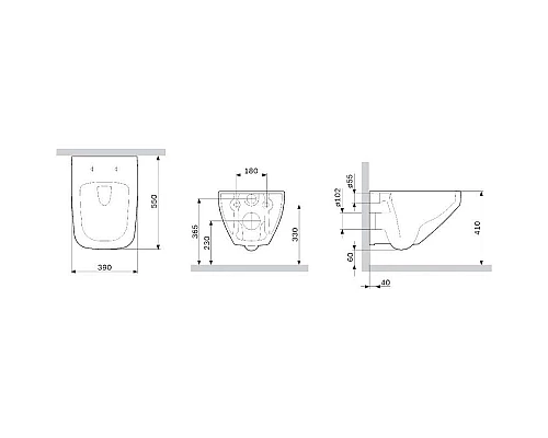 Купить Комплект подвесной унитаз Am.Pm Inspire V2.0 C50A1700MBSC + система инсталляции Grohe 38811kf0 в магазине сантехники Santeh-Crystal.ru