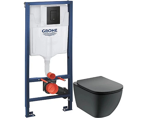 Купить Комплект подвесной унитаз Ideal Standard Tesi T0079V3 + T3527V3 + система инсталляции Grohe 38811kf0 в магазине сантехники Santeh-Crystal.ru