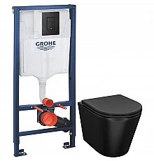 Комплект подвесной унитаз IDDIS Calipso CALR3BMi25 + система инсталляции Grohe 38811kf0