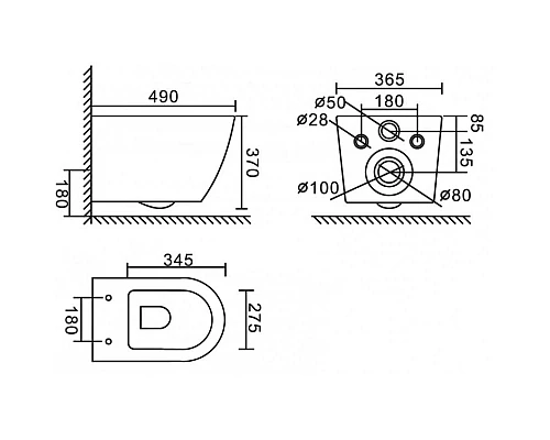 Заказать Комплект подвесной унитаз BelBagno Colorato BB062CHR-MB + BB062SC-MB + система инсталляции Grohe 38811kf0 в магазине сантехники Santeh-Crystal.ru