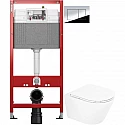 Комплект подвесной унитаз BelBagno Tre BB8001CHR/SC + система инсталляции Tece 9400412