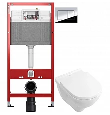 Комплект подвесной унитаз Villeroy & Boch O.Novo 5660HR01 + система инсталляции Tece 9400412