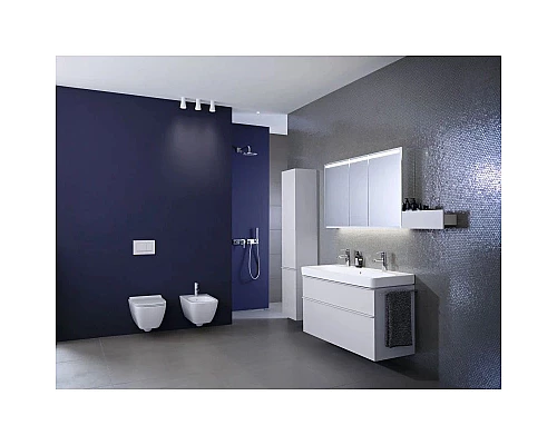 Купить Комплект подвесной унитаз Geberit Smyle Square 500.683.01.1 + система инсталляции Tece 9400412 в магазине сантехники Santeh-Crystal.ru