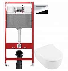 Комплект подвесной унитаз Villeroy & Boch Avento 5656RS01 + система инсталляции Tece 9400412