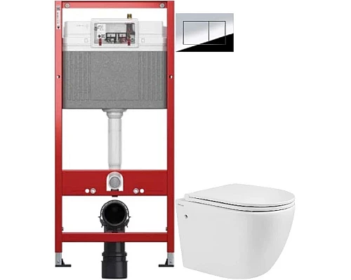 Купить Комплект подвесной унитаз Abber Bequem AC1103 + система инсталляции Tece 9400412 в магазине сантехники Santeh-Crystal.ru