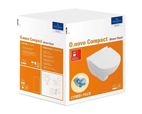 Купить Комплект подвесной унитаз Villeroy & Boch O.Novo 5688HR01 + система инсталляции Tece 9400413 в магазине сантехники Santeh-Crystal.ru