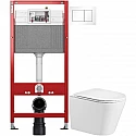 Комплект подвесной унитаз WeltWasser Salzbach 004GL-WT + система инсталляции Tece 9400413