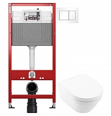 Комплект подвесной унитаз Villeroy & Boch Architectura 4694HR01 + система инсталляции Tece 9400413