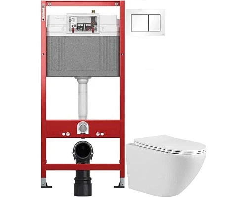 Заказать Комплект подвесной унитаз Abber Bequem AC1100 + система инсталляции Tece 9400413 в магазине сантехники Santeh-Crystal.ru
