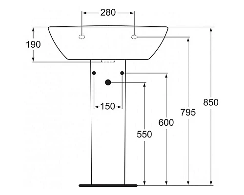 Купить Пьедестал для раковины Ideal Standard Oceane W306201 в магазине сантехники Santeh-Crystal.ru