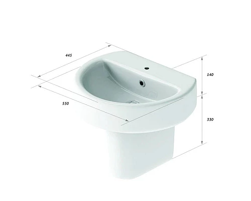 Приобрести Полупьедестал Sanita Luxe Best Color Sea BSTSLSP04 в магазине сантехники Santeh-Crystal.ru