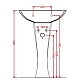 Приобрести Пьедестал для раковины Artceram Jazz JZC0030100 в магазине сантехники Santeh-Crystal.ru