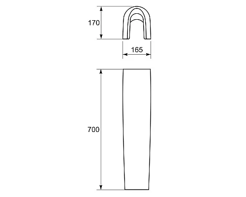 Приобрести Пьедестал для раковины Cersanit Nature PO-SFU60/70 в магазине сантехники Santeh-Crystal.ru