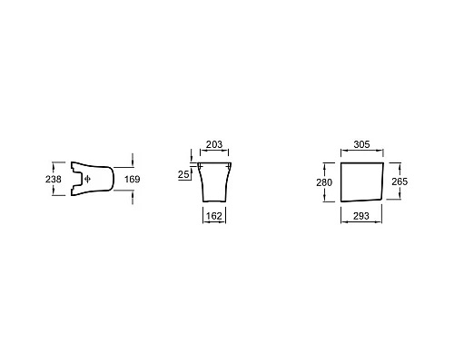 Купить Полупьедестал для раковины Jacob Delafon Odeon Up E4723-00/18566W-00 в магазине сантехники Santeh-Crystal.ru