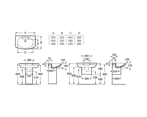 Купить Пьедестал для раковины Roca Dama Senso 337510000 в магазине сантехники Santeh-Crystal.ru