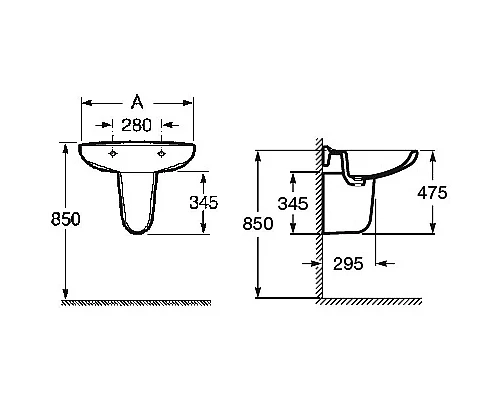 Купить Полупьедестал для раковины Roca Victoria 33739200Y в магазине сантехники Santeh-Crystal.ru