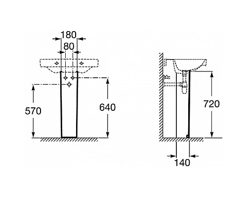 Купить Пьедестал для раковины Roca Victoria 337390000 в магазине сантехники Santeh-Crystal.ru