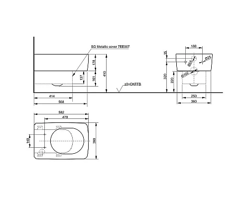Заказать Декоративная панель для подвесного унитаза Toto SG 9AE0017 в магазине сантехники Santeh-Crystal.ru