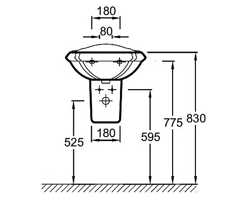 Купить Jacob Delafon Portrait E1285-00 Полупьедестал для рукомойника E1233 в магазине сантехники Santeh-Crystal.ru