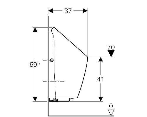 Заказать Писсуар со встроенным управлением, питание от сети  Geberit Preda 116.072.00.1 в магазине сантехники Santeh-Crystal.ru