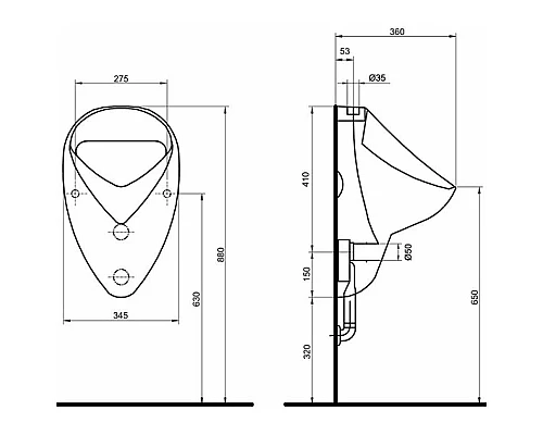 Приобрести Писсуар Kolo Nova Pro 26011000 в магазине сантехники Santeh-Crystal.ru