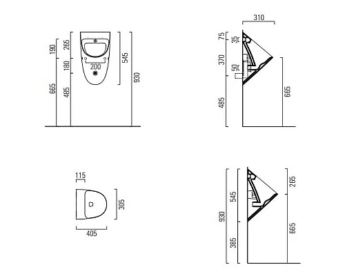 Купить Писсуар GSI Community 769511 в магазине сантехники Santeh-Crystal.ru