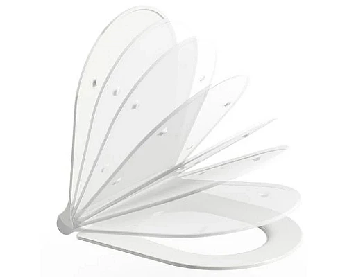 Приобрести Сиденье для унитаза с механизмом Soft-Close Ravak Uni Chrome Slim X01550 в магазине сантехники Santeh-Crystal.ru