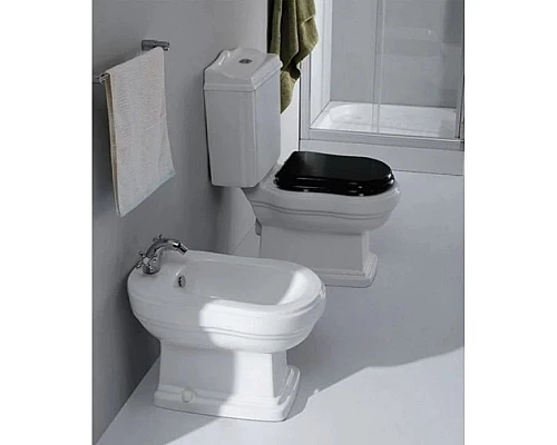 Приобрести Сидение деревянное орех с механизмом Soft Close петли золото Cezares Laredo CZR-165W-S-G в магазине сантехники Santeh-Crystal.ru