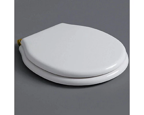 Заказать Сиденье для унитаза с микролифтом белый/золото Simas Londra LO007bi/oro в магазине сантехники Santeh-Crystal.ru