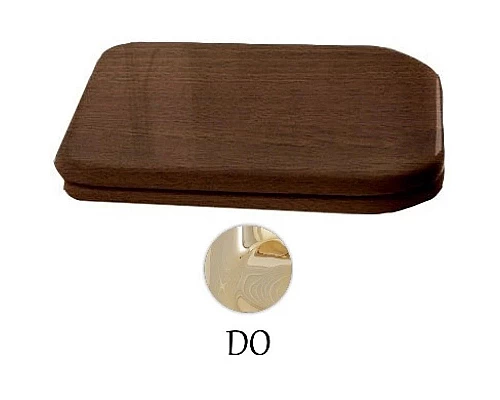 Купить Сиденье для унитаза с микролифтом орех/золото Kerasan Waldorf 418740noce/oro в магазине сантехники Santeh-Crystal.ru