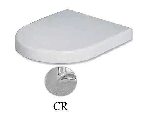 Заказать Сиденье для унитаза с микролифтом белый/хром Azzurra Nuvola Mini NUV1845/Fbi/cr в магазине сантехники Santeh-Crystal.ru